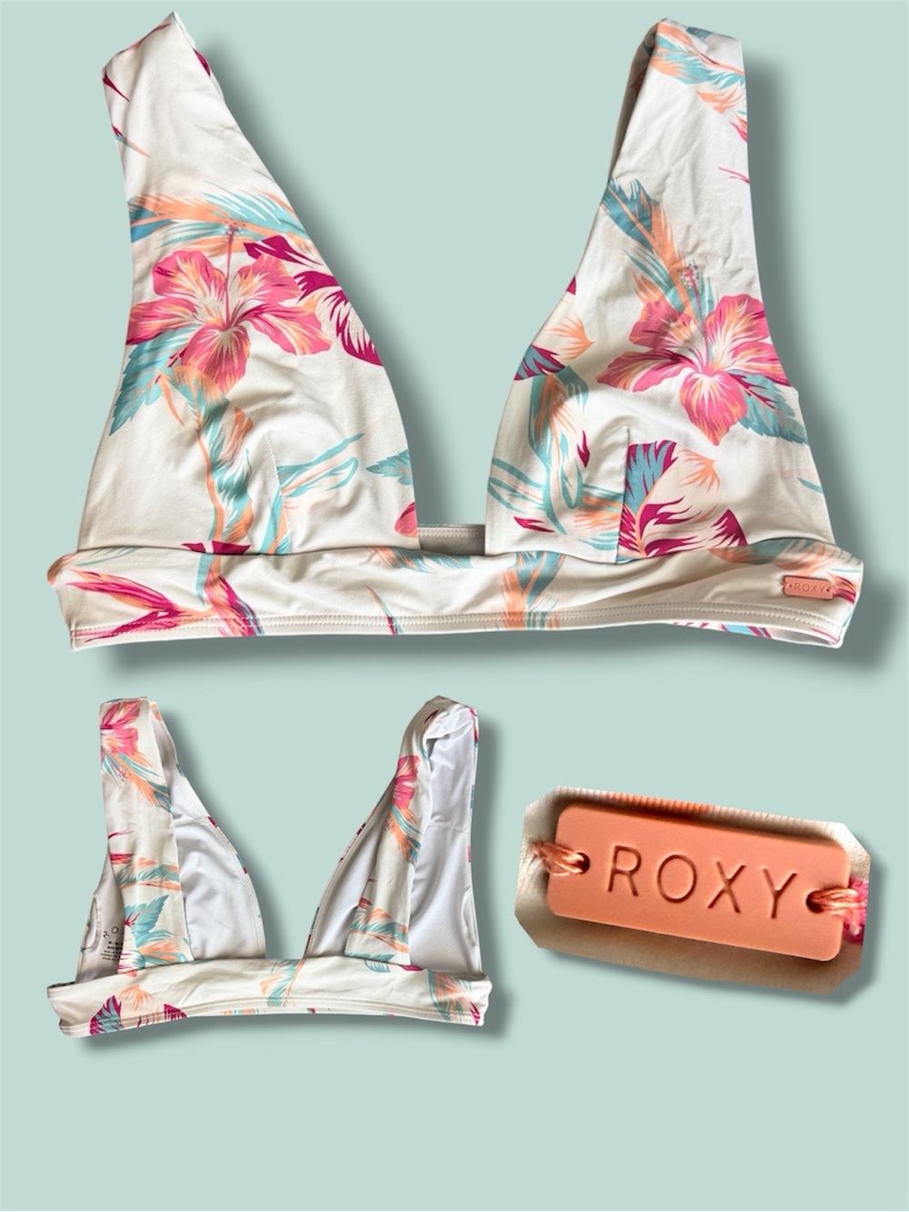 Roxy Floral Bikini Top - Tropical Hibiscus Print